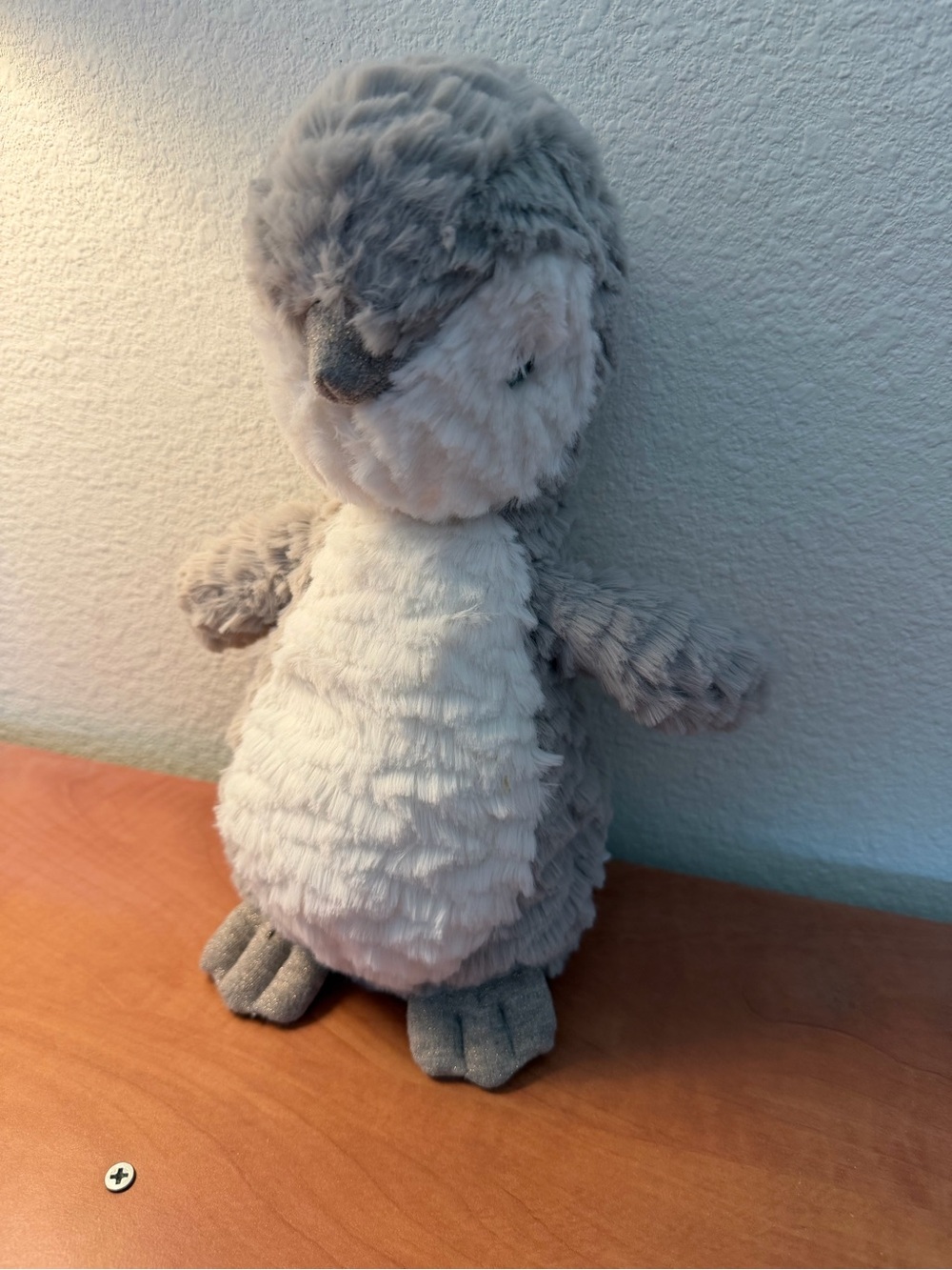 Jellycat Gray and White Plush Ditzi Penguin